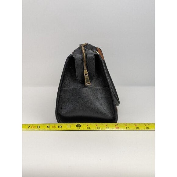 Calvin Klein Black & Tan Shoulder Bag Handbag Purse Satchel 12" - Picture 12 of 12
